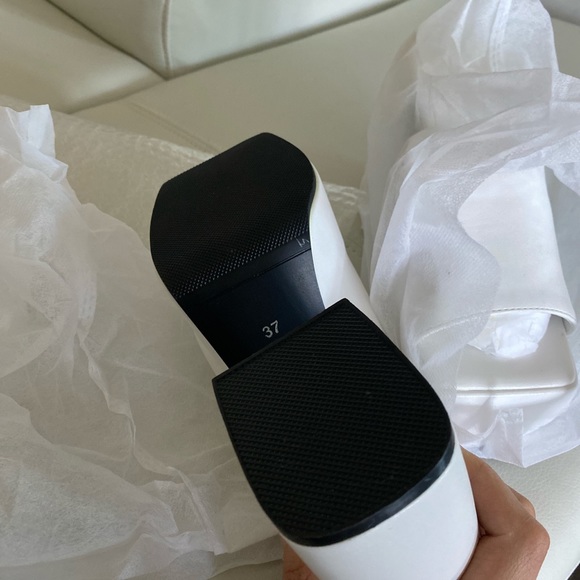 white chunky platform heels - Picture 3 of 4